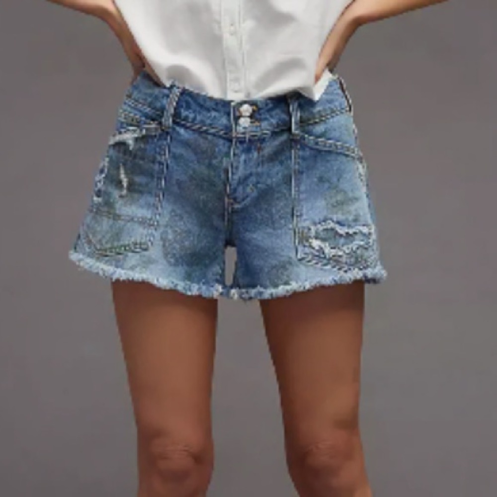 NWT Anthropologie Pilcro The Wanderer Crafted Denim Shorts